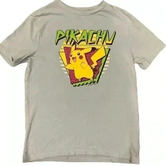 Old Navy Pokémon Pikachu Blue Girls Sz. M-(8) Blouse Top- Used Excellent - Picture 1 of 3